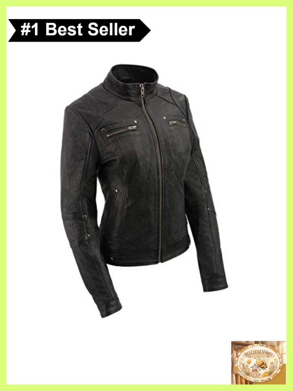 Women's Racer Sheepskin Leather Motorcycle Jacket